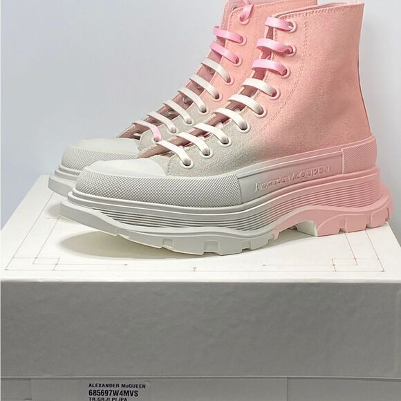 Alexander McQueen ombré lace-up ankle boots size 40 - Picture 11 of 13